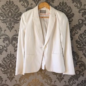 H&M white suit coat